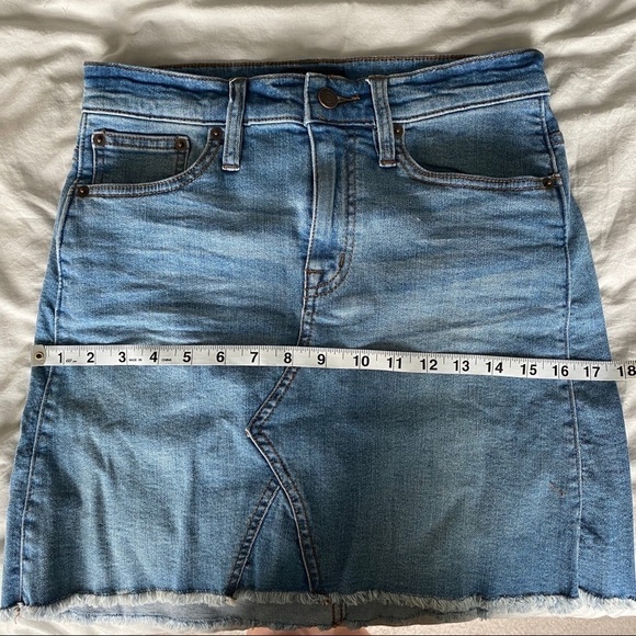 J. Crew Frayed Hem Denim Mini Skirt - Picture 14 of 15